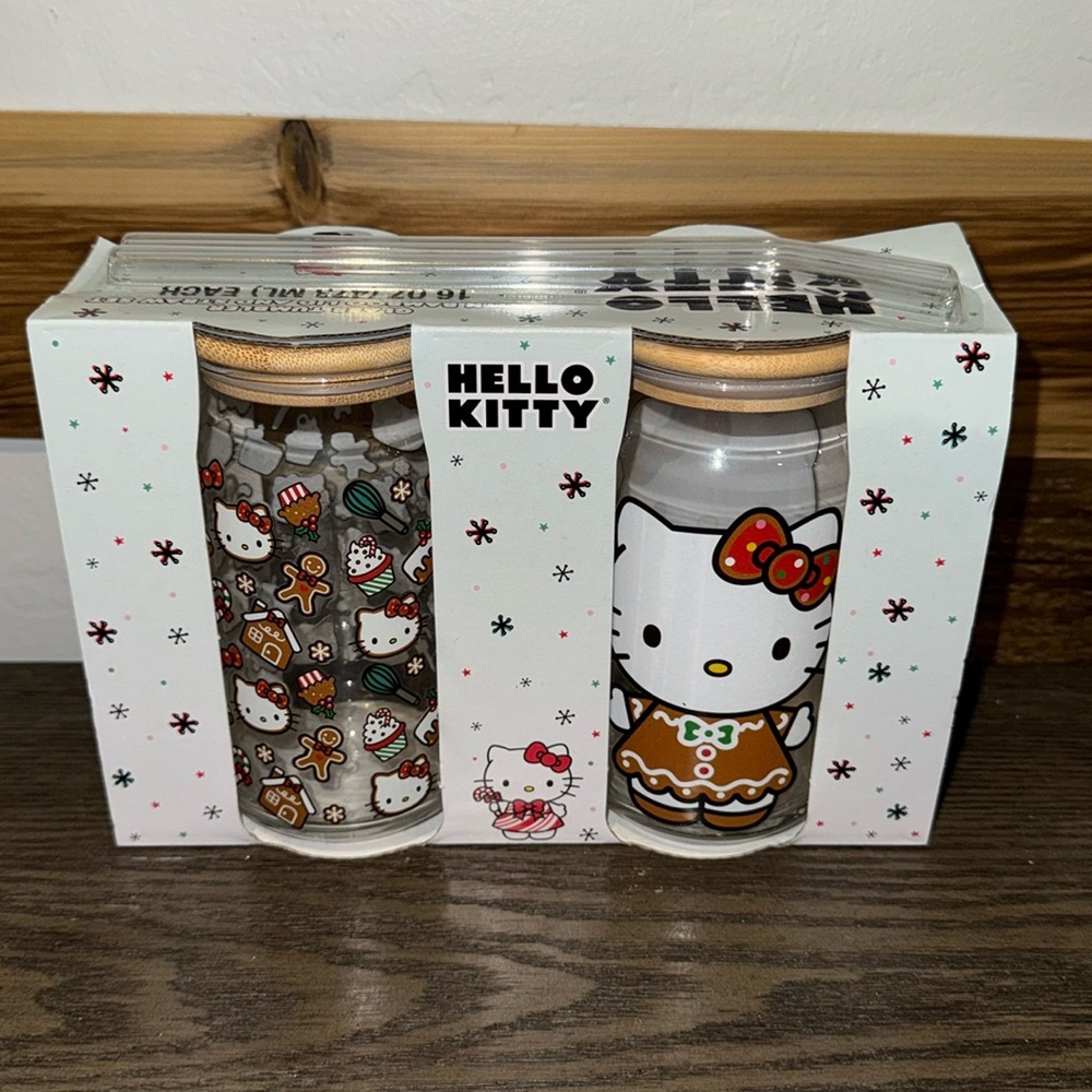 Hello Kitty Gingerbread GlassWare